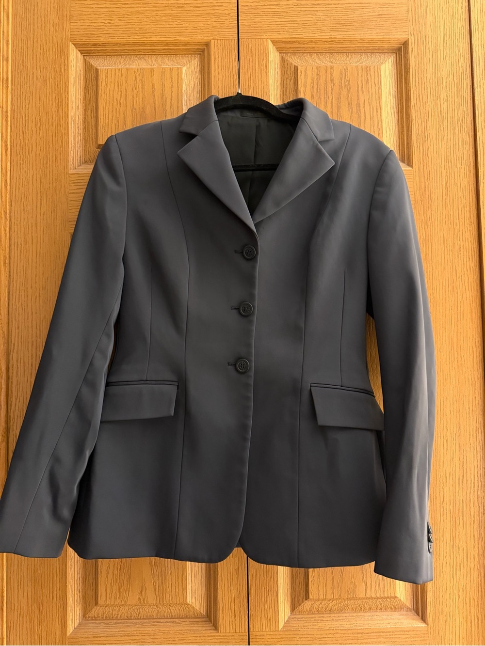 Women's Tailored Dark Gray Blazer Jacket